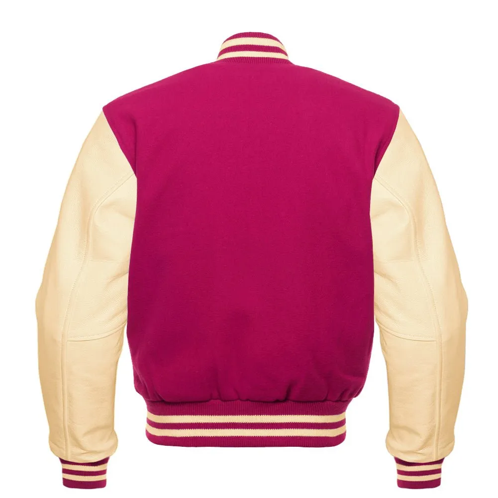 Varsity Jacket - Hot Pink Cream