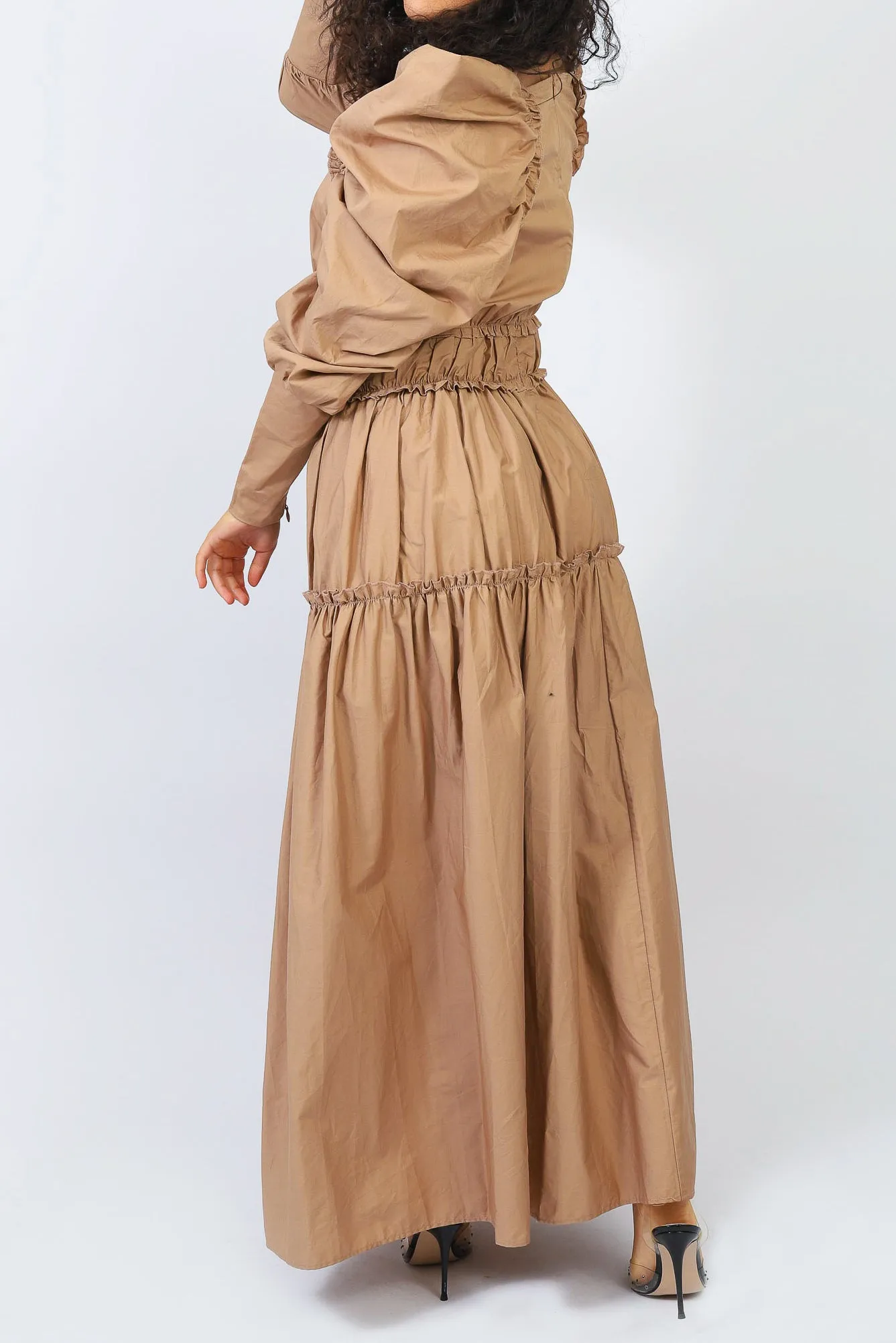 Voluminous Detailed Maxi Dress