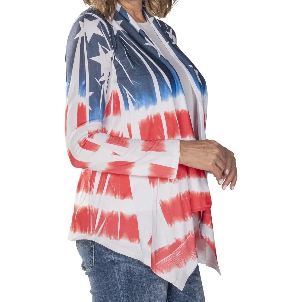 Women's Made in USA Stars and Stripes Cardigan