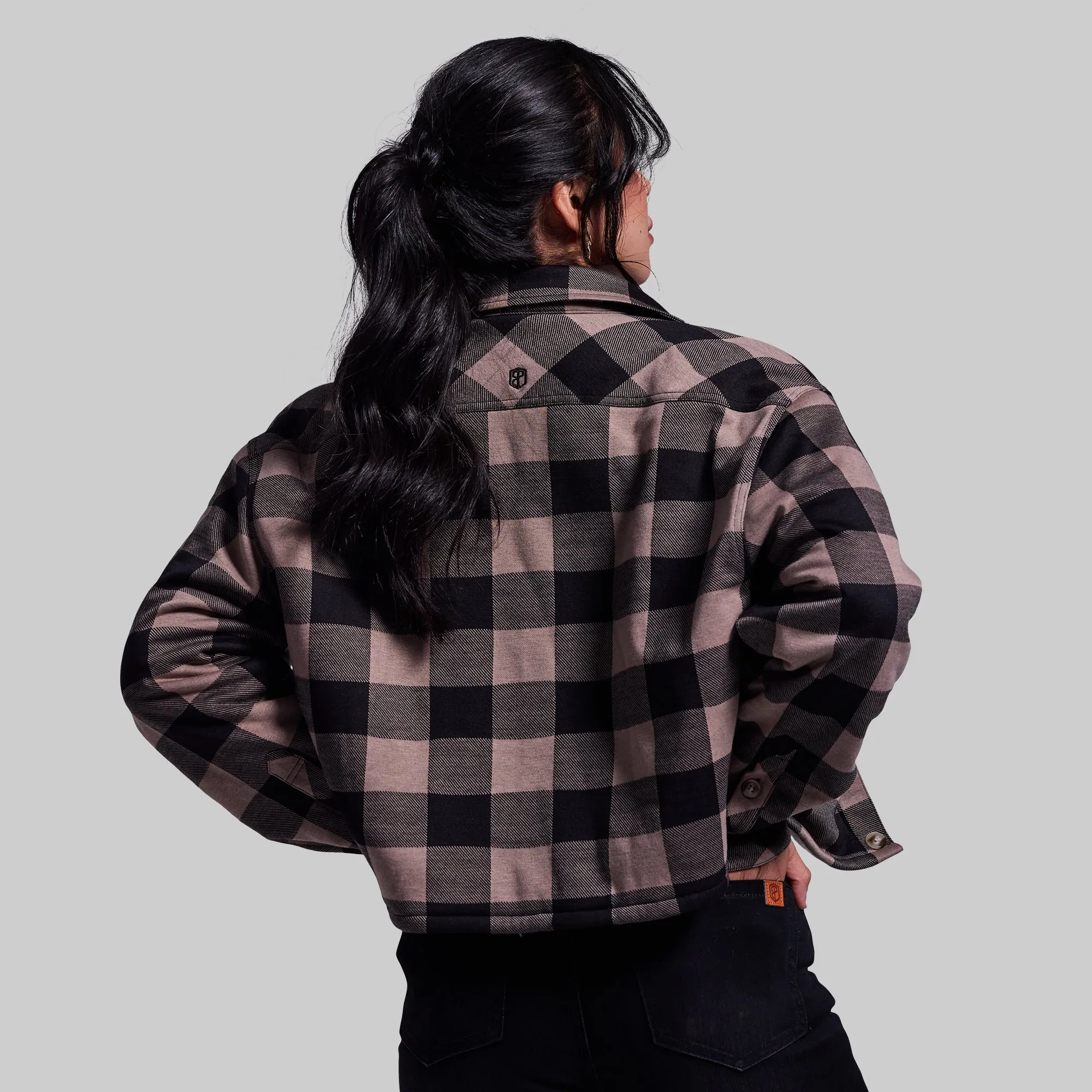 Women's Sherpa Cropped Flannel (Axe)