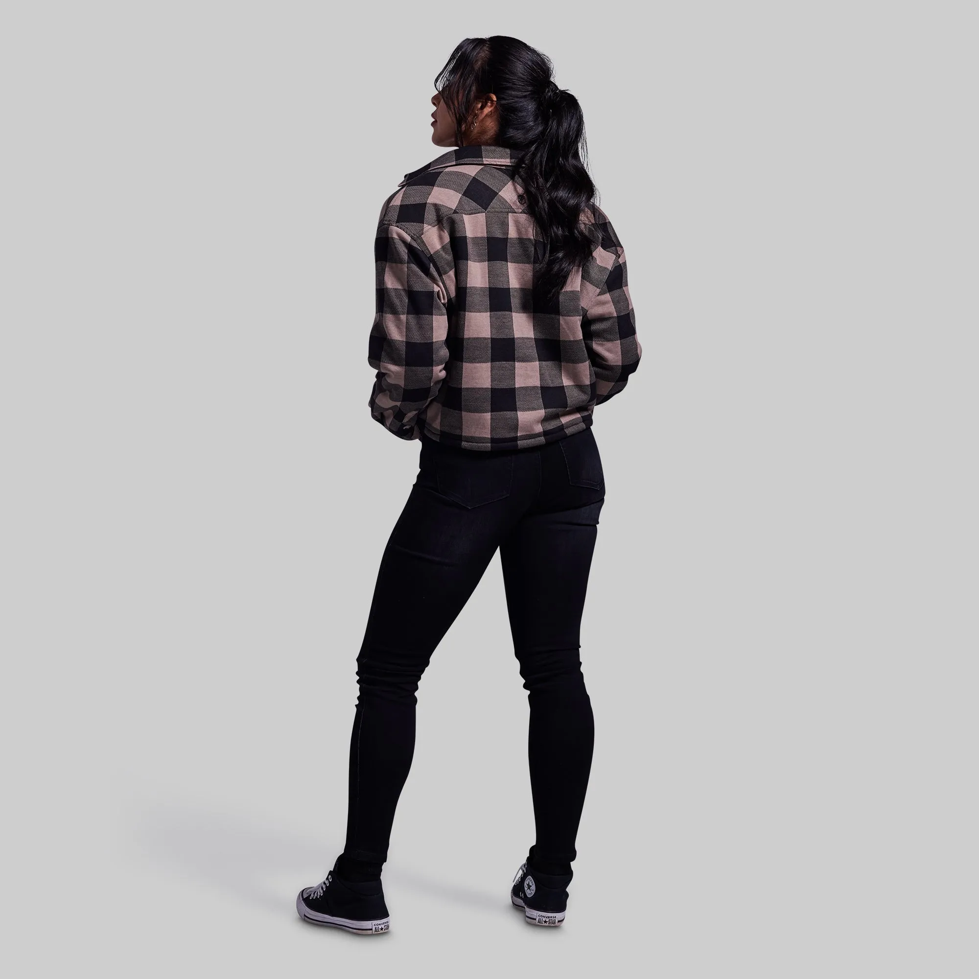 Women's Sherpa Cropped Flannel (Axe)