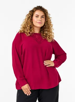 Zizzi Kamma Blouse in Red